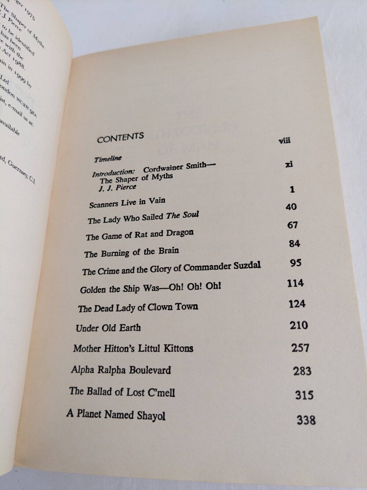 The rediscovery of man by Cordwainer smith 1999 SF Masterworks