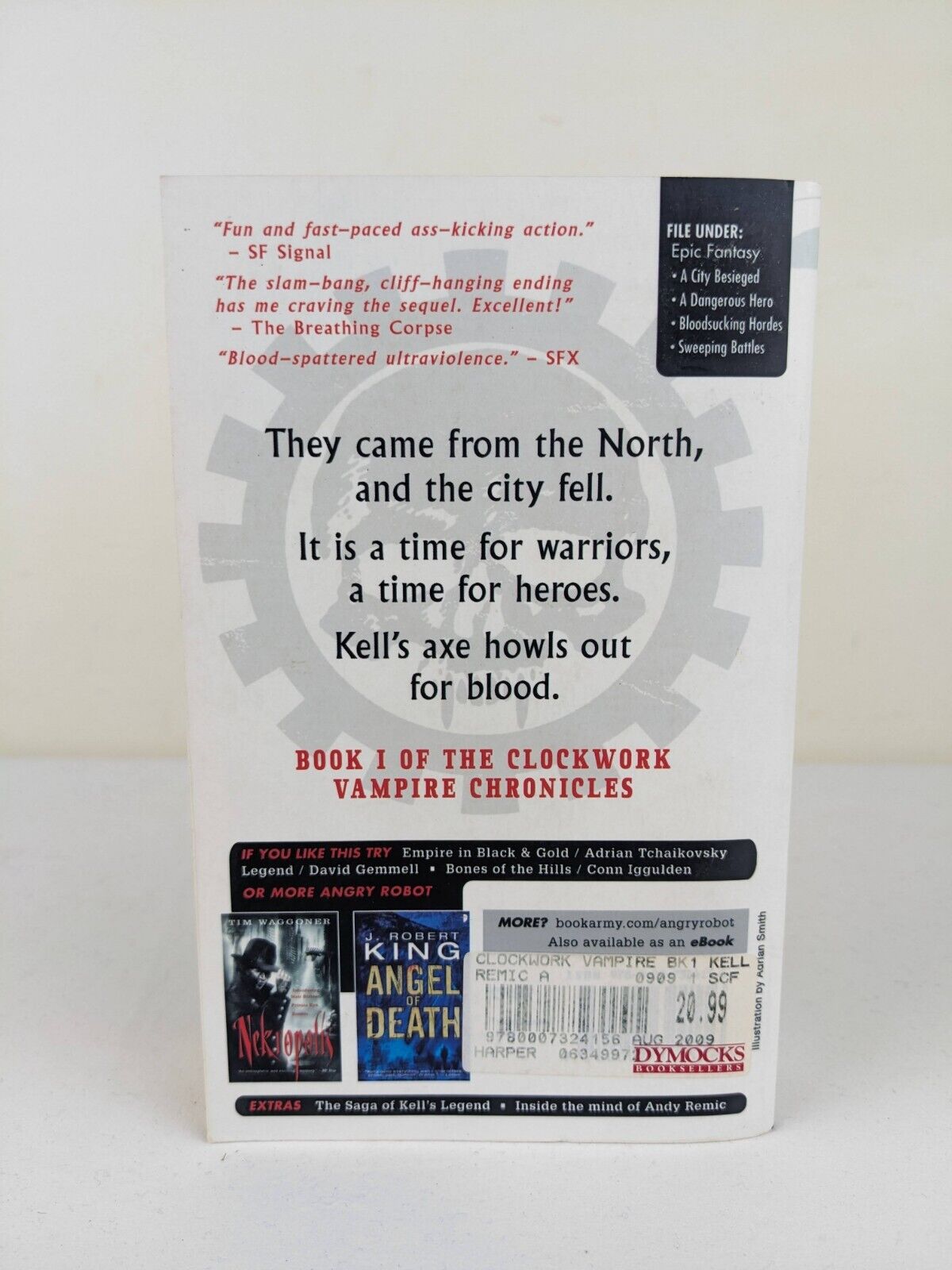 Kell's Legend by Andy Remic 2009 Clockwork vampire chronicles