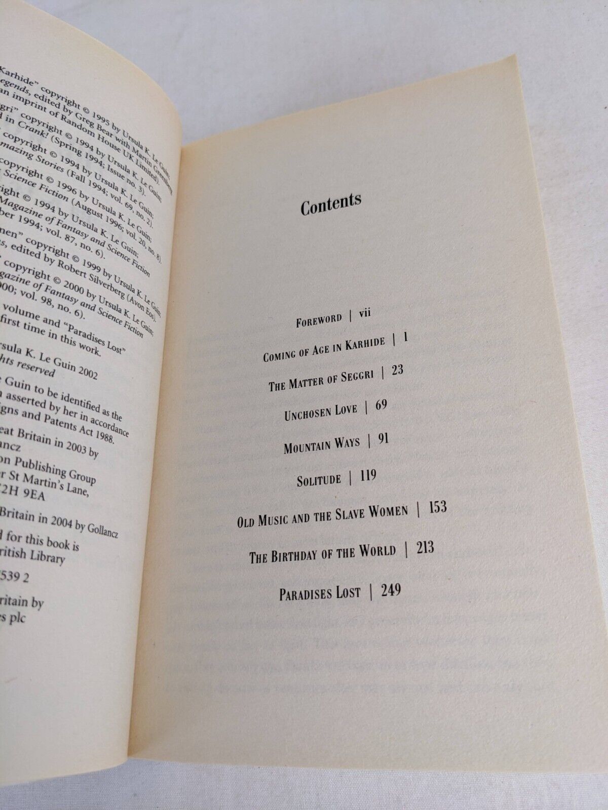 The birthday of the world by Ursula K. Le Guin 2004