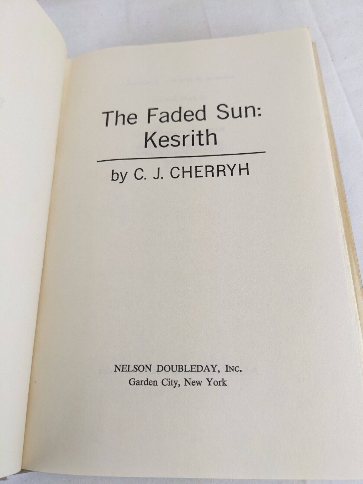 Kesrith & Kutath by C.J. Cherryh 1978 Hardcover BCE The Faded Sun