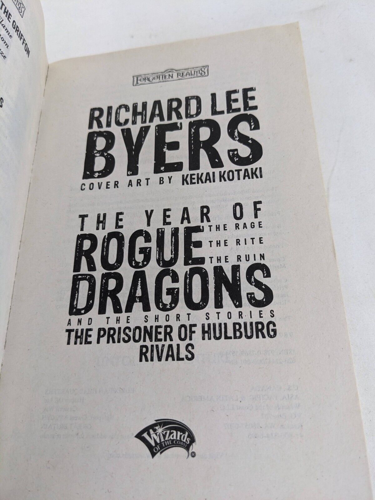 The year of the rogue dragons by Richard Lee Byers omnibus 2010