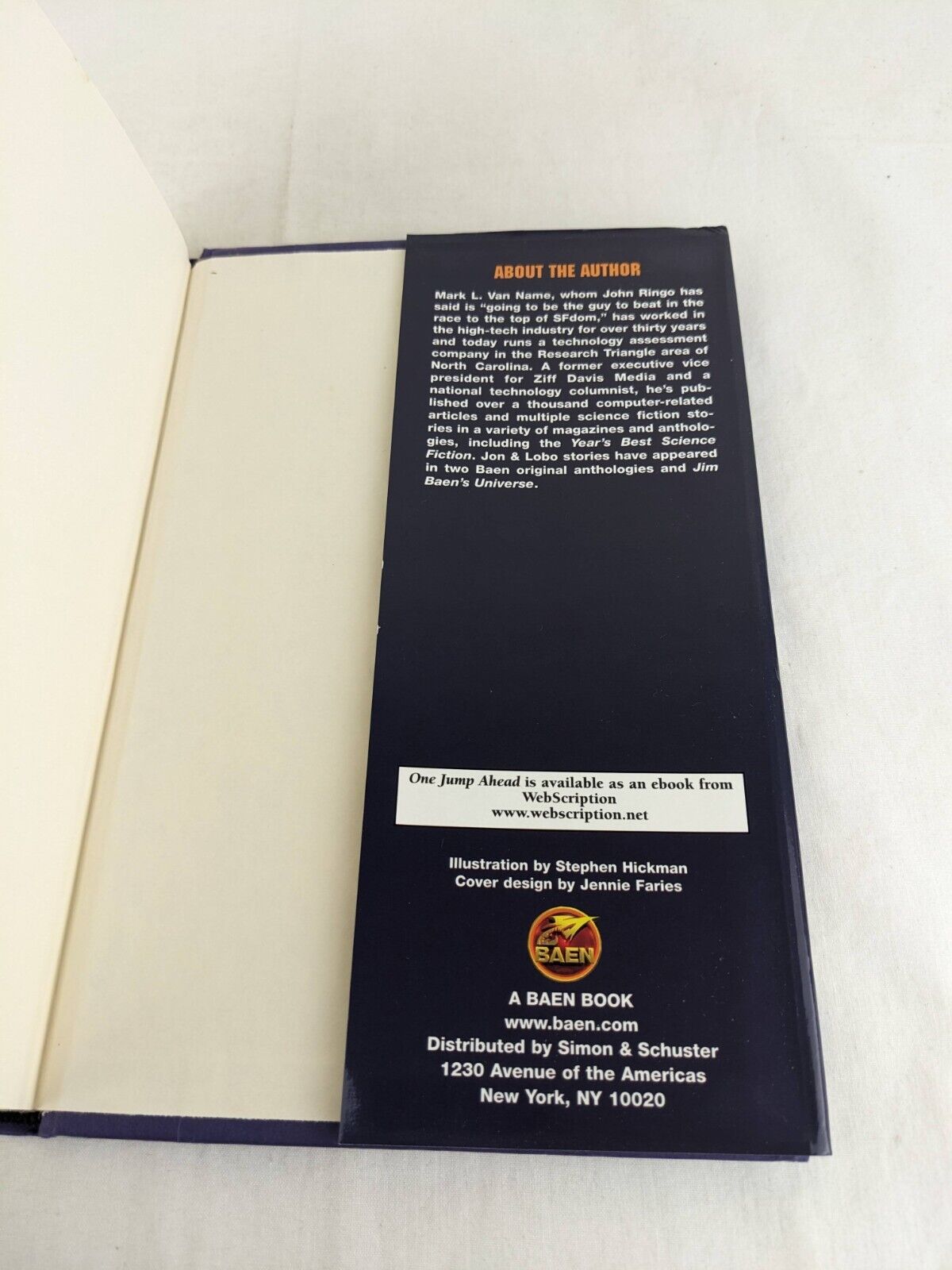 One jump ahead by Mark L. Van Name First Edition 2007 Hardcover Baen