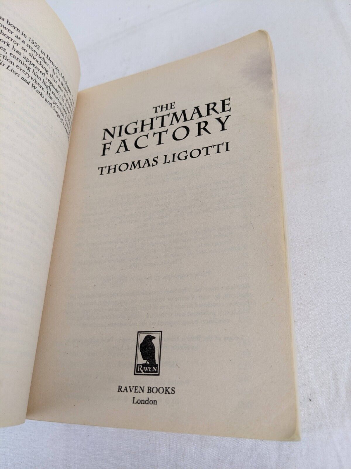 The nightmare factory by Thomas Ligotti 1996