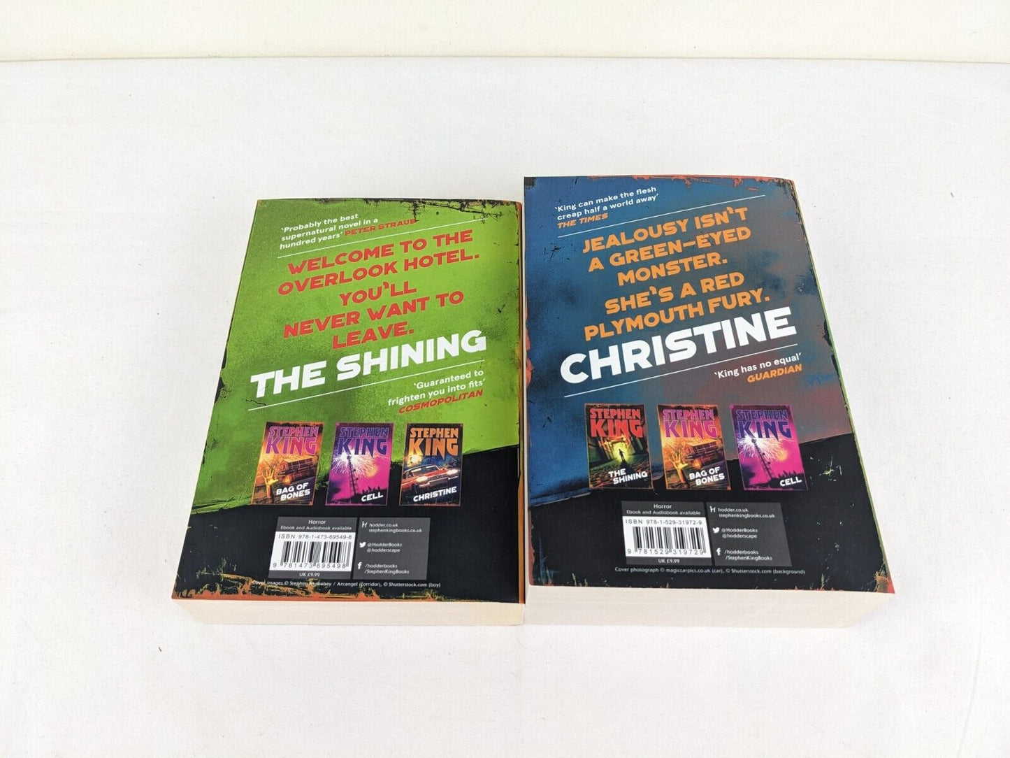 The Shining & Christine by Stephen King 2018 Halloween editions