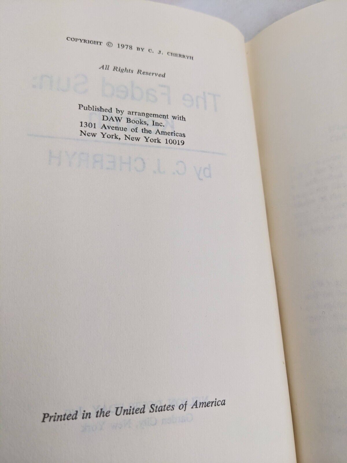 Kesrith & Kutath by C.J. Cherryh 1978 Hardcover BCE The Faded Sun