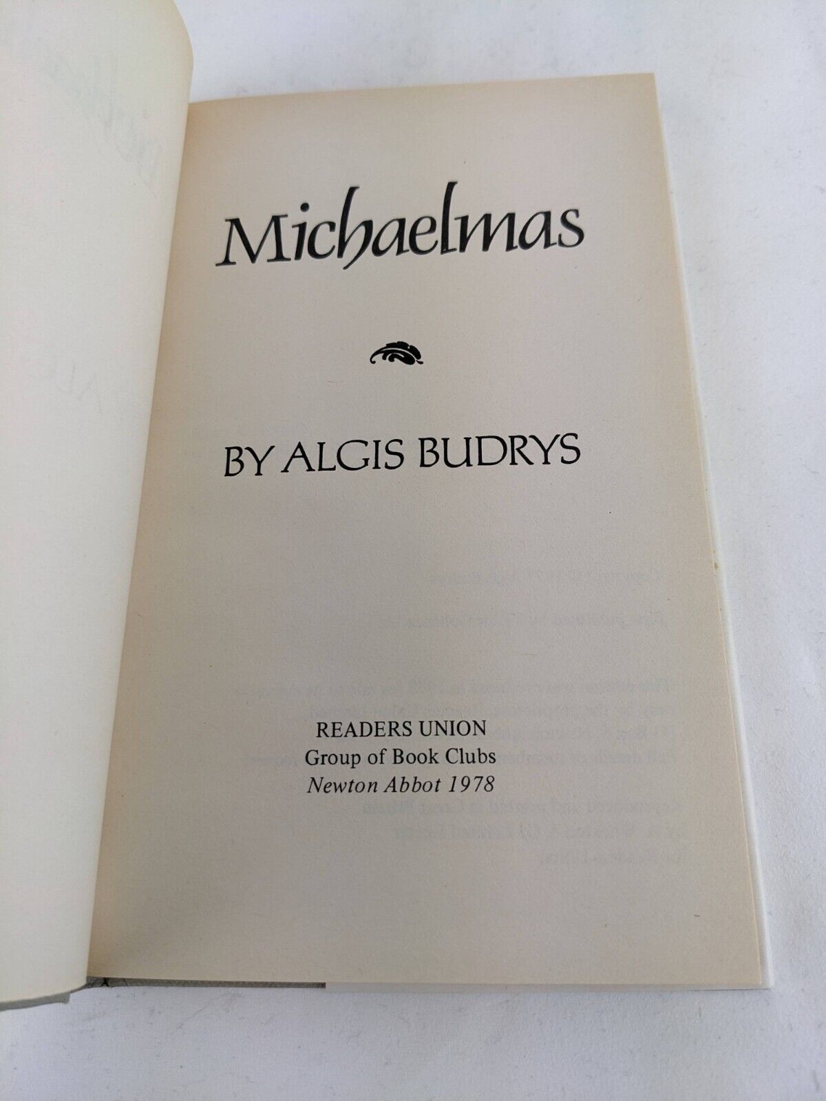 Michaelmas by Algis Budrys 1978 Hardcover Science Fiction Book Club