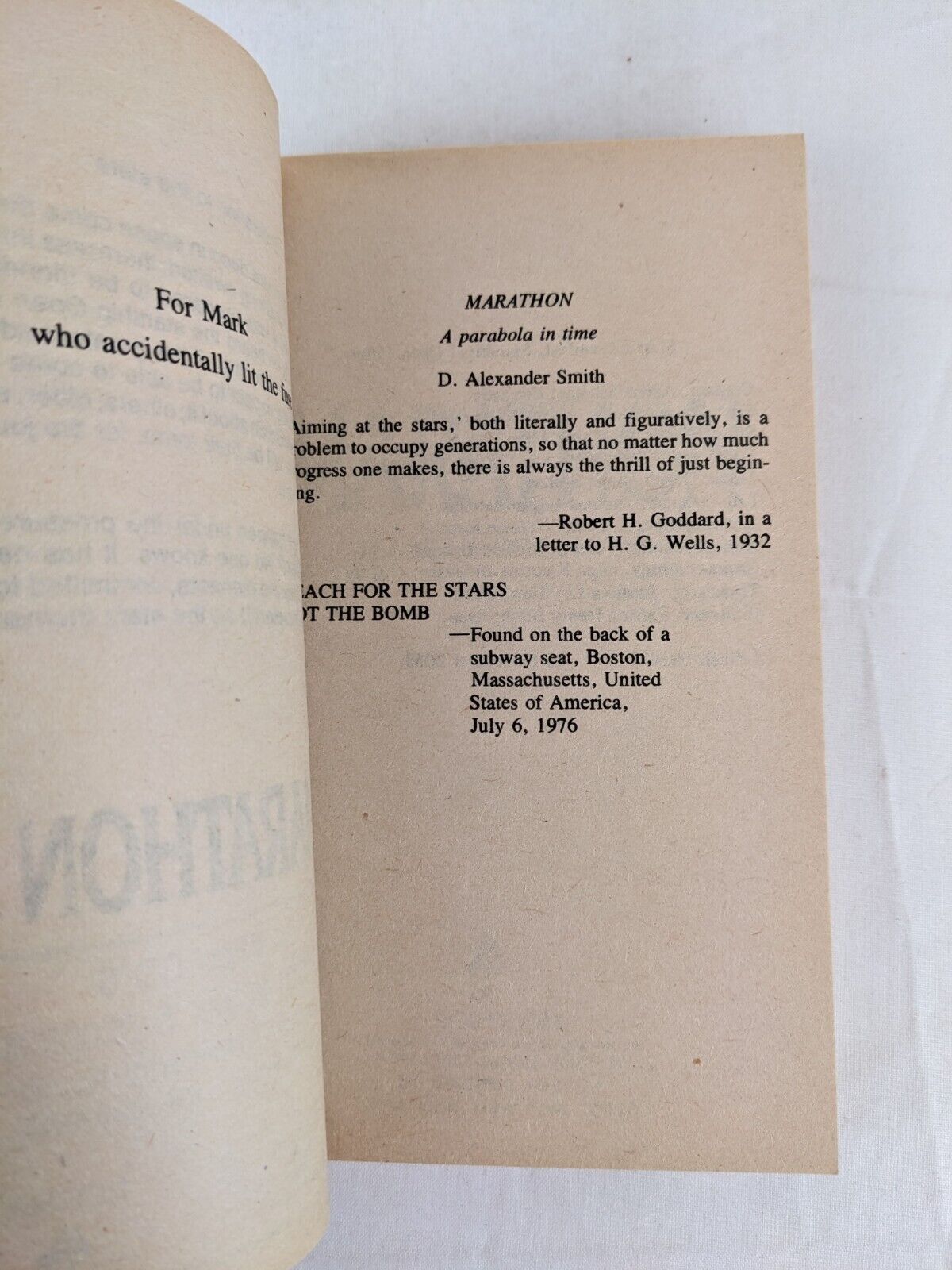 Marathon by D. Alexander Smith 1982 Ace books
