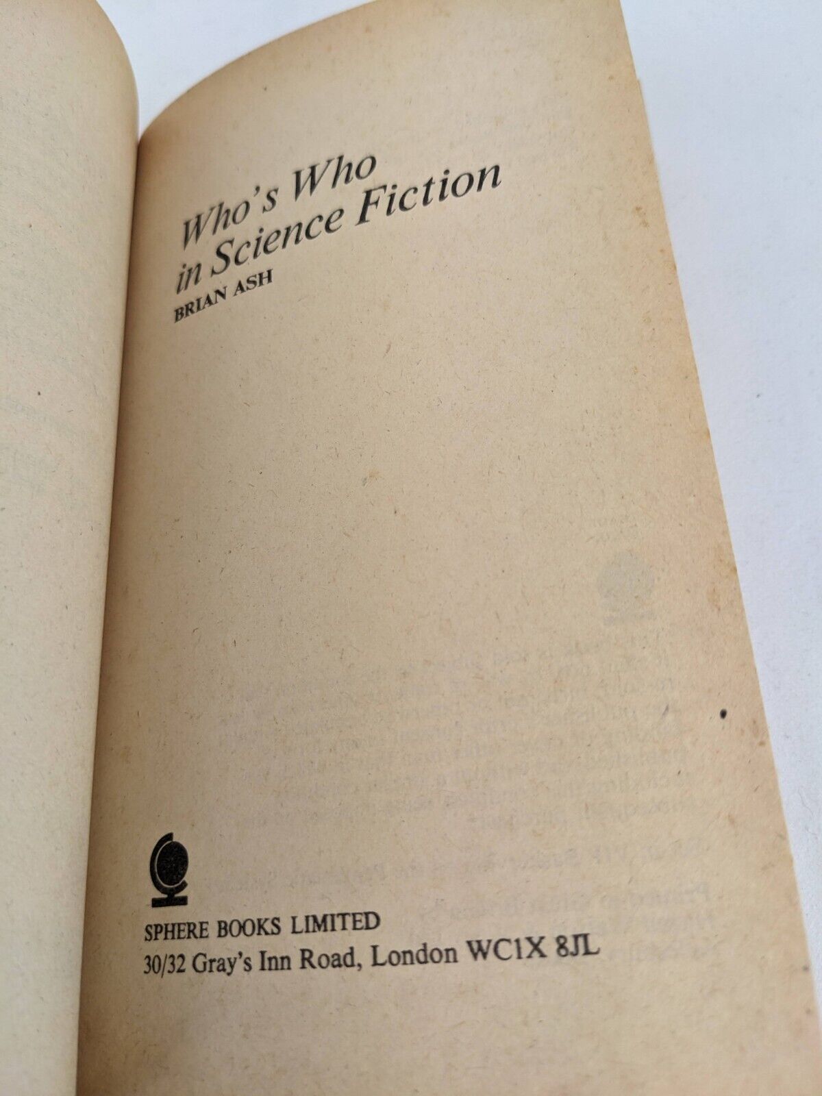 Who's who in science fiction by Brian Ash 1977