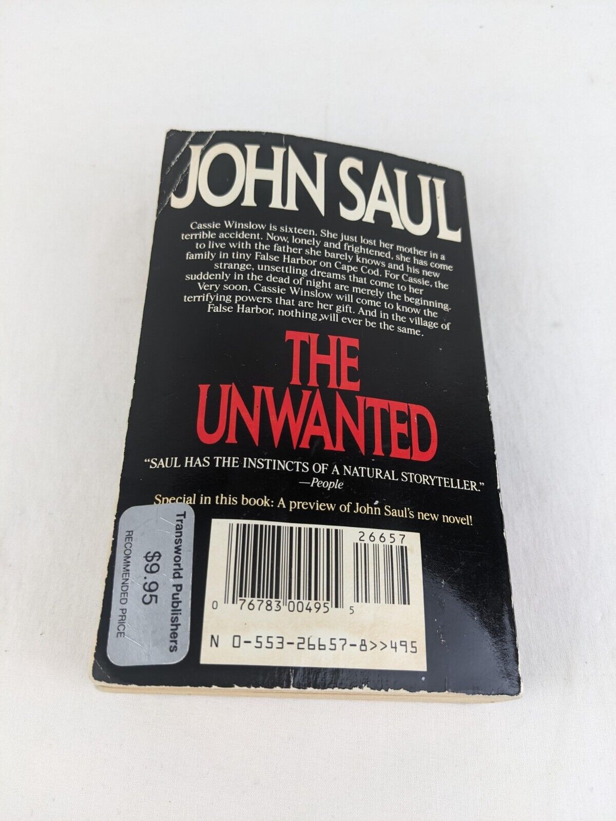 The unwanted by John Saul 1990 Horror supernatural