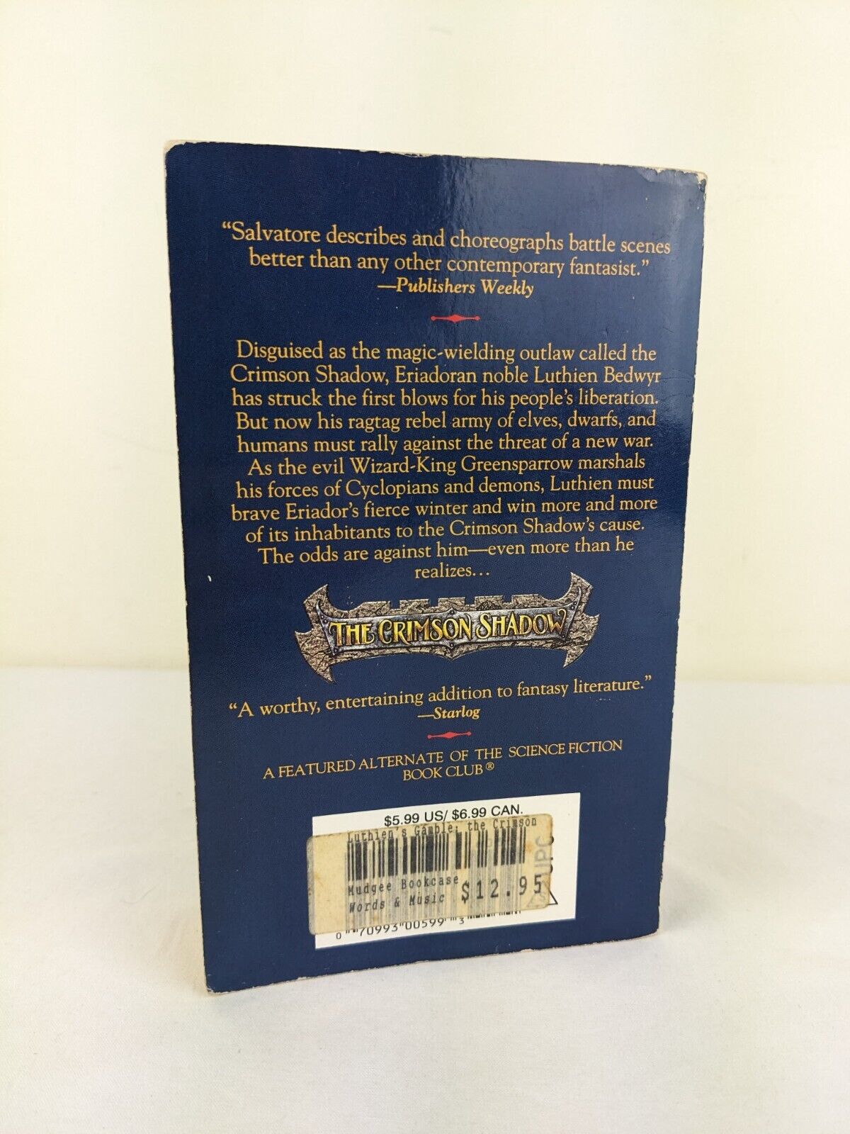 Luthien's gamble by R.A. Salvatore 1996 The crimson shadow