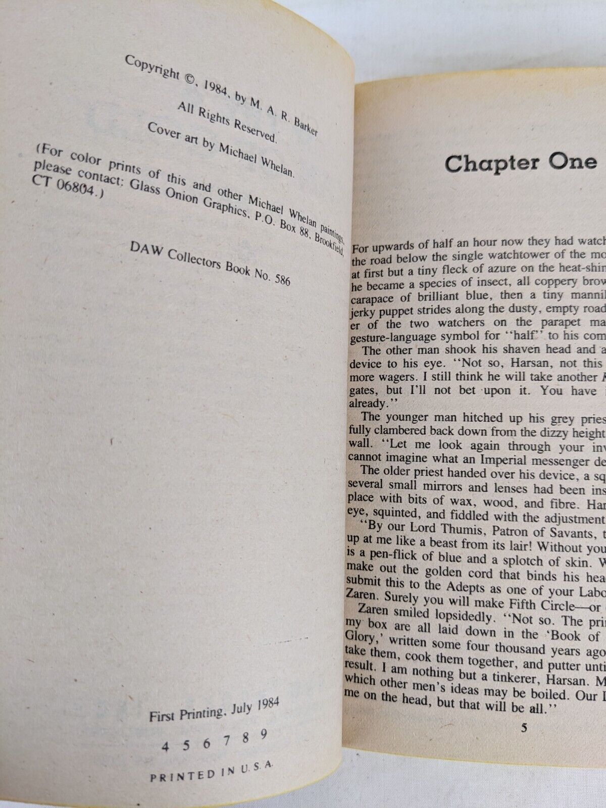 The man of gold by M. A. R. Barker 1984 - Tekumel empire of the petal throne d&d
