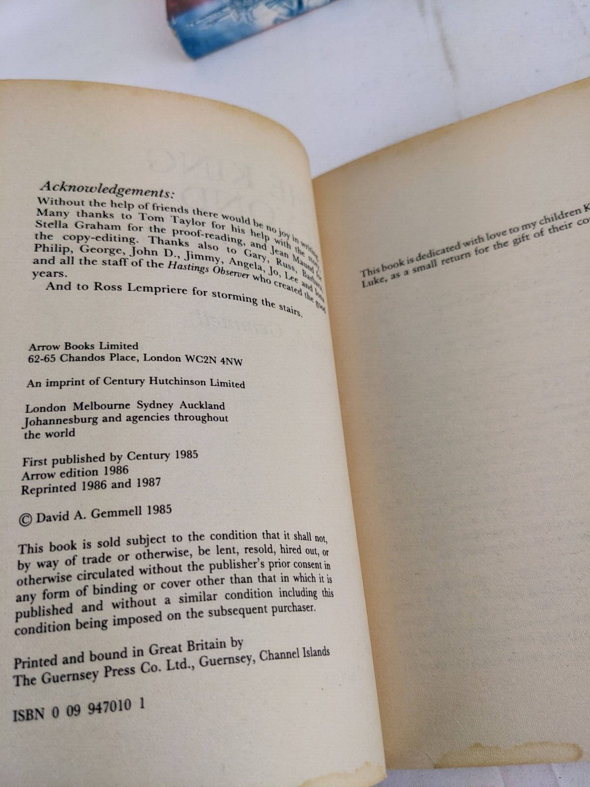 Legend, The King & Waylander by David Gemmell 1987