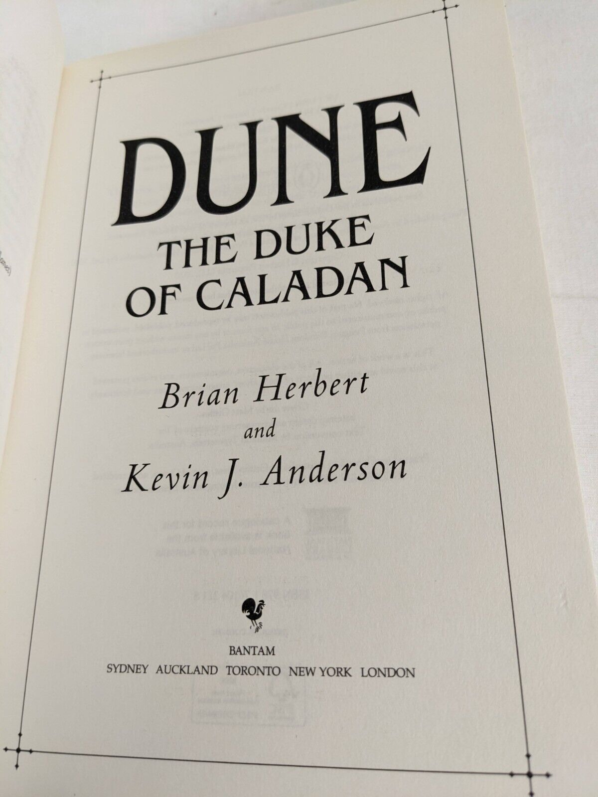 The Duke of Caladan by Brian Herbert & Kevin Anderson 2020 The Caladan Trilogy