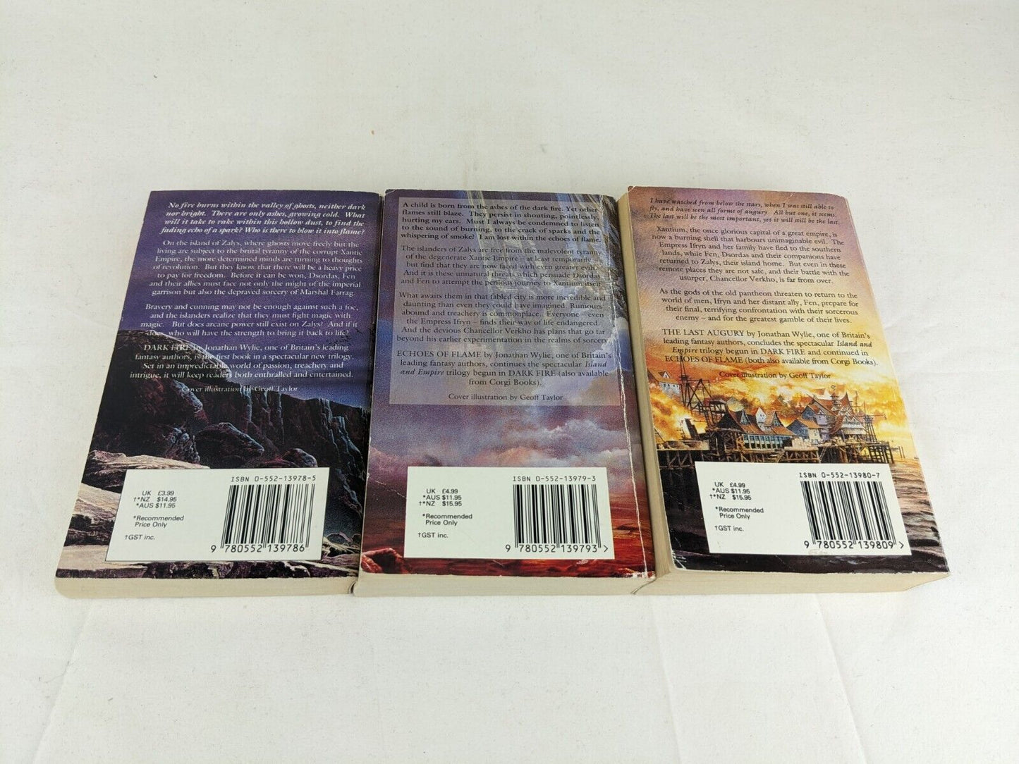 Island & Empire Series by Jonathan Wylie 1993 Fire, flame, augury