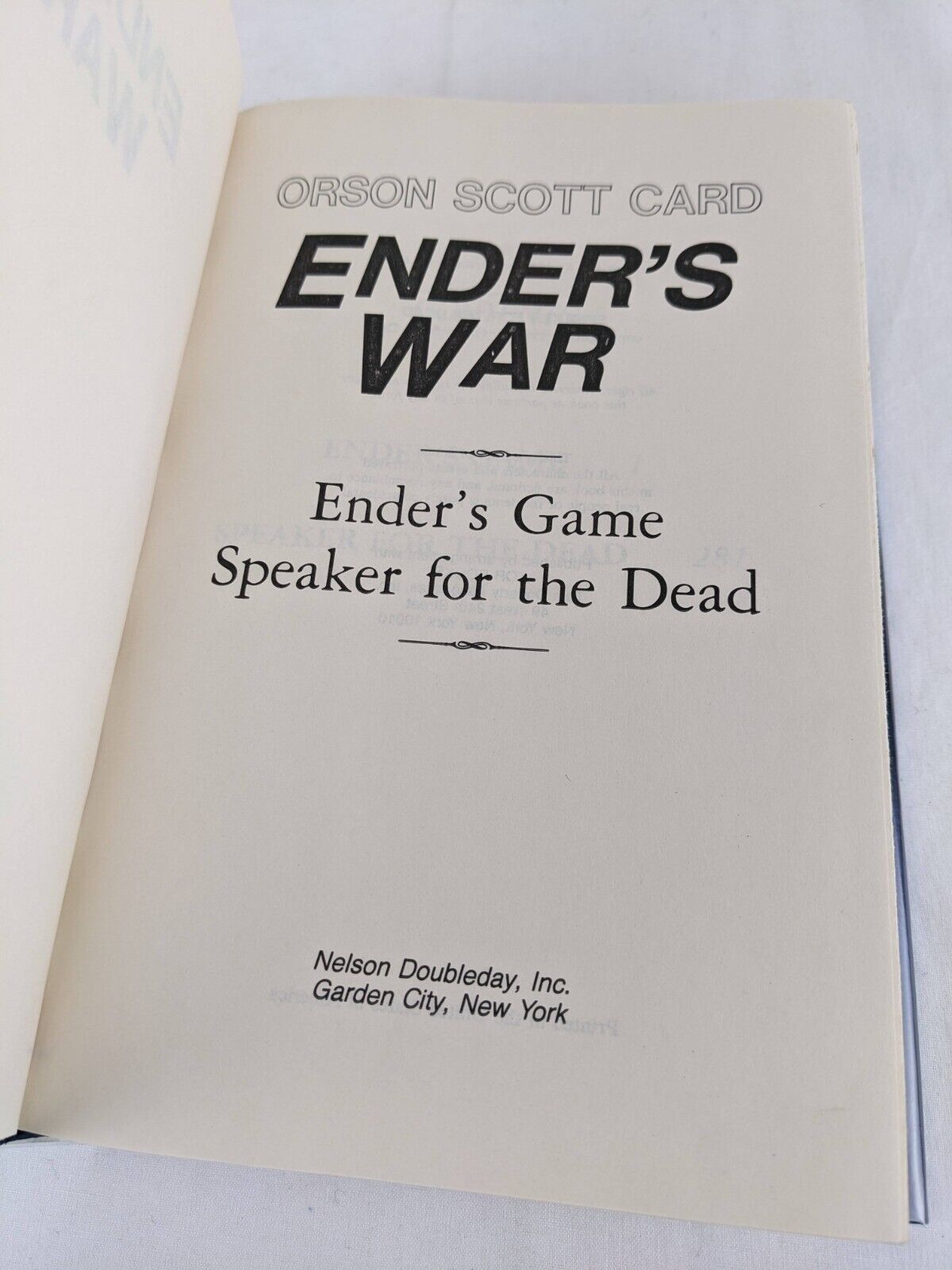 Ender's War by Orson Scott Card 1986 Hardcover Ender's Game Speaker for the dead