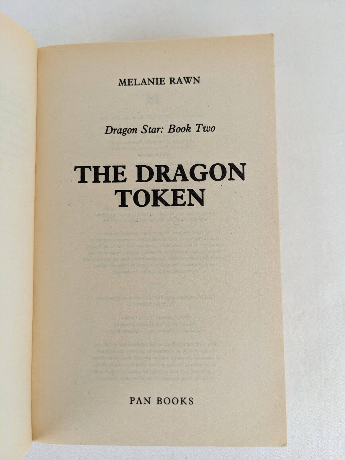 The Dragon Token by Melanie Rawn 1995 - Dragon star