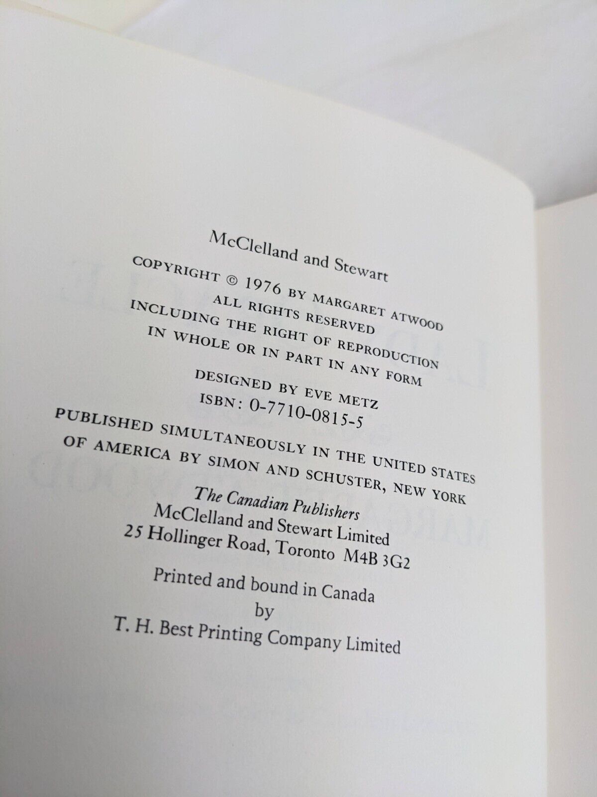 Lady Oracle by Margaret Atwood 1976 Hardcover