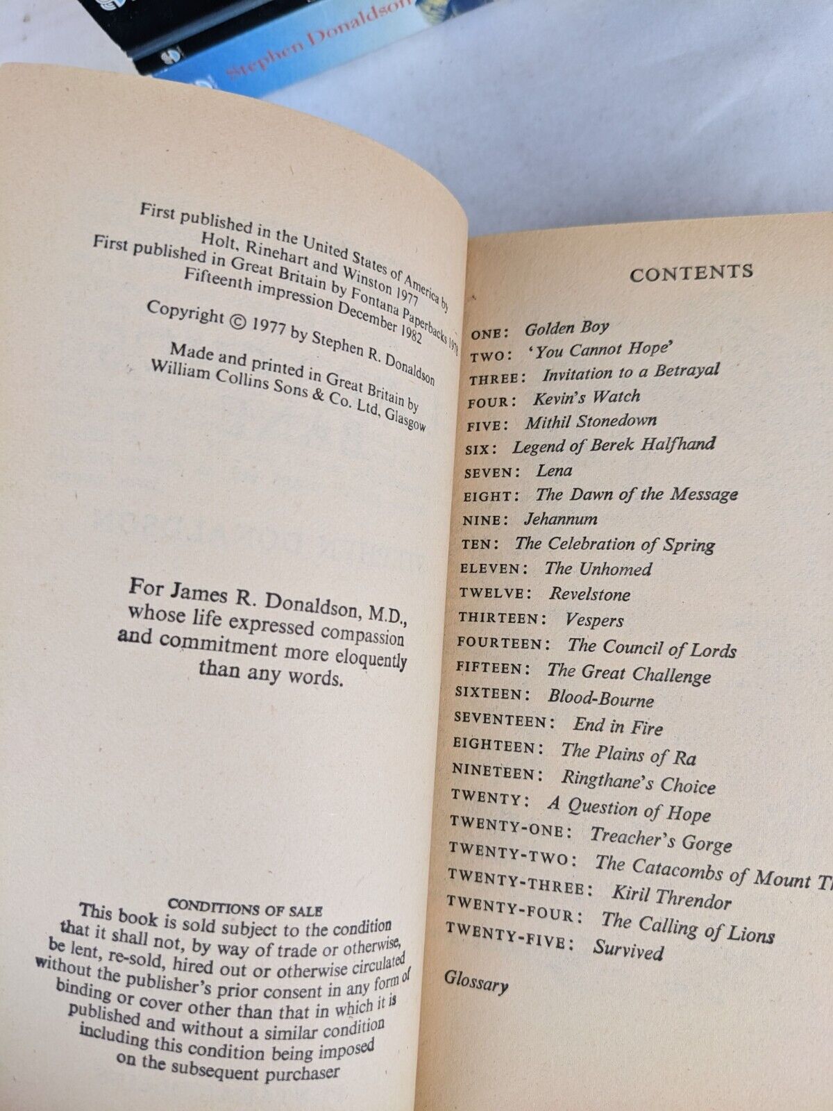 Stephen Donaldson - Thomas Covenant x 4, Gilden-fire & Daughter of Regals