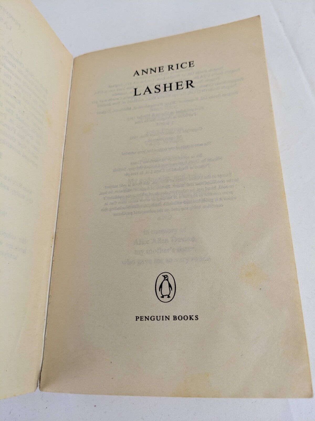 Lasher by Anne Rice 1994 Lives of the Mayfair witches