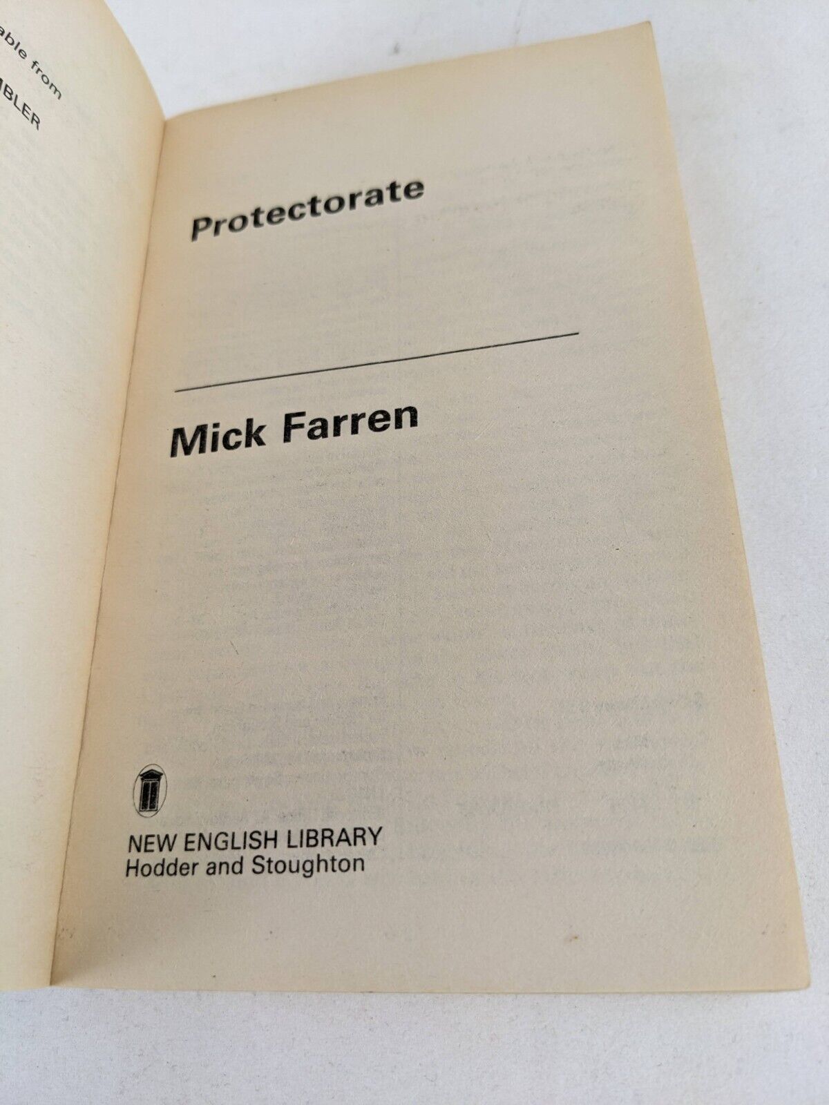 Protectorate by Mick Farren 1987