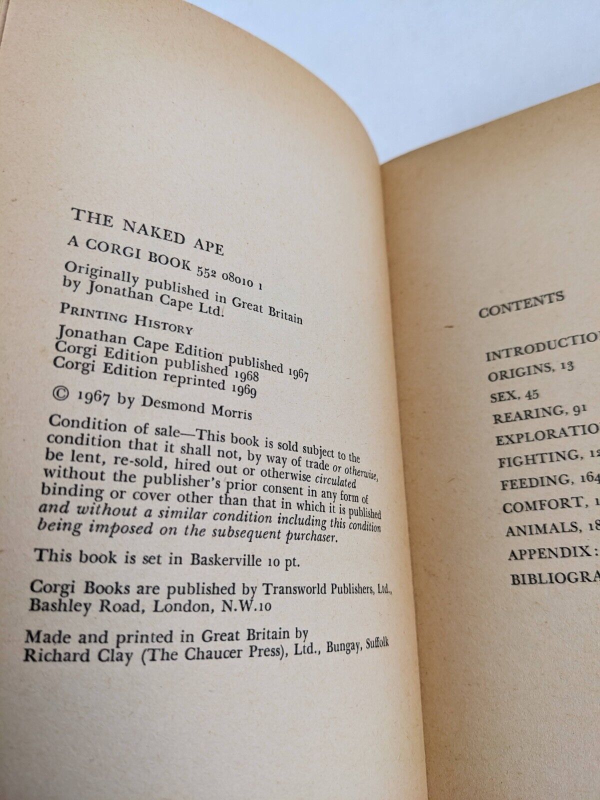 The naked Ape by Desmond Morris 1969 corgi books