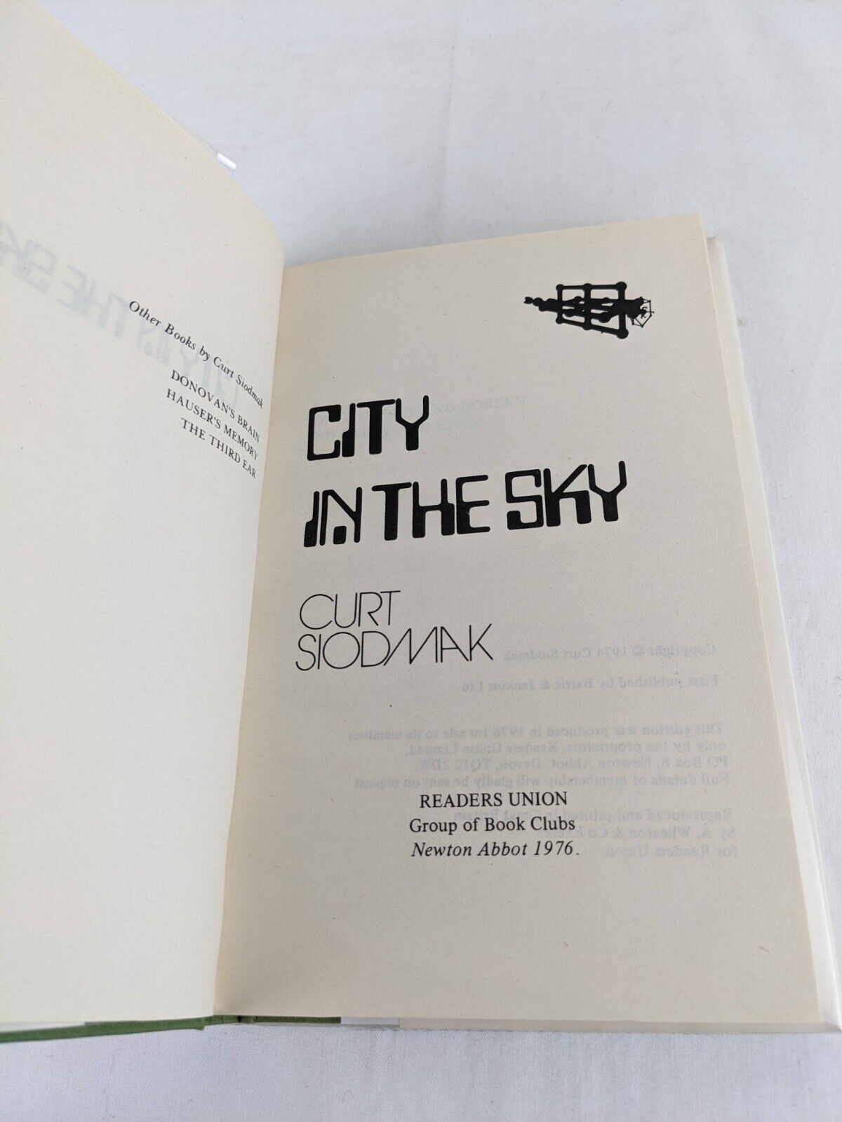 City in the sky by Curt Siodmak 1976 Hardcover