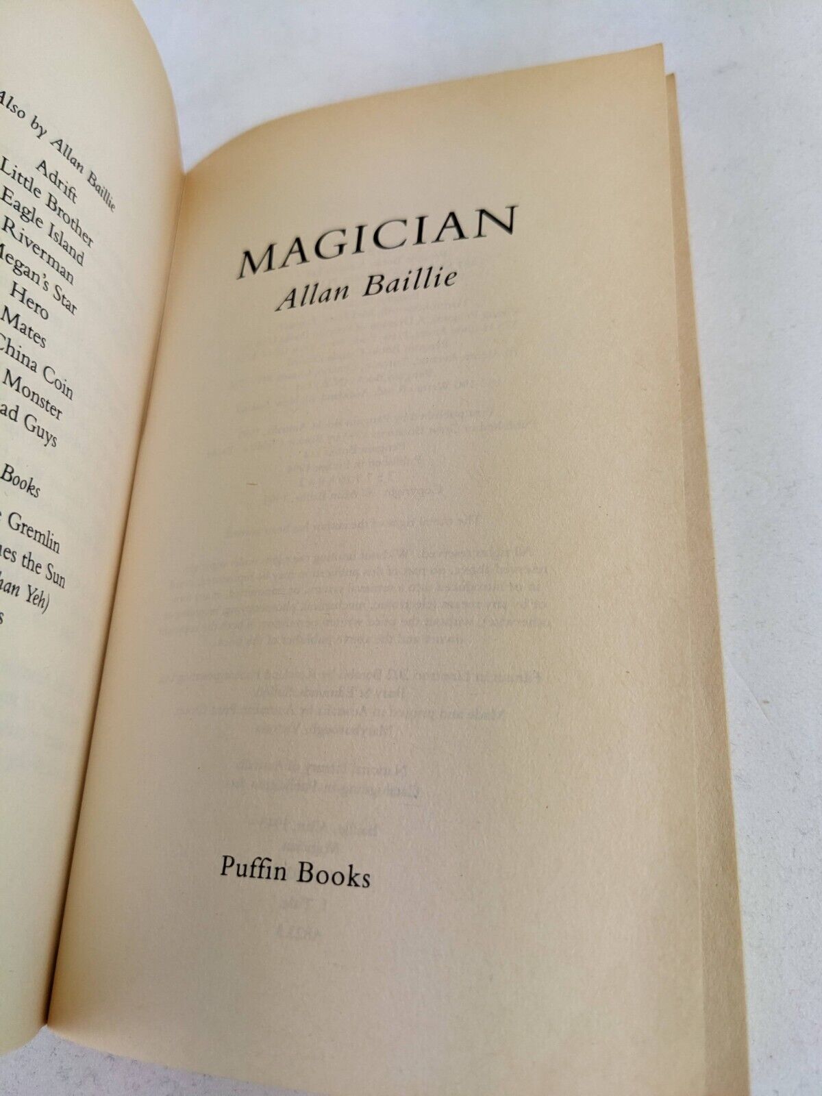 Magician by Allan Baillie 1993