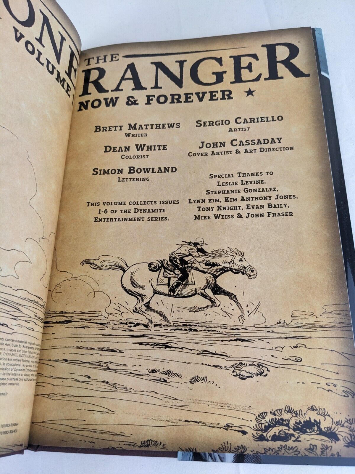 The lone ranger by Matthews, Cariello, White & Cassaday 2007 First Printing HC