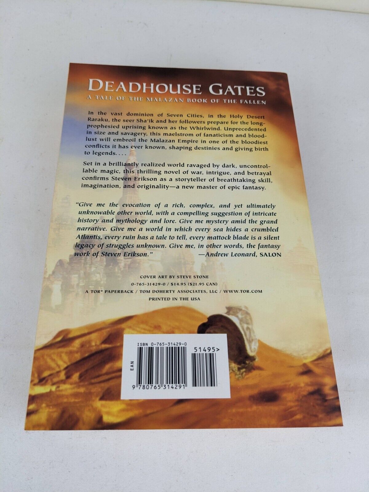 Deadhouse gates by Steven Erikson 2005 First Edition Paperback Malazan