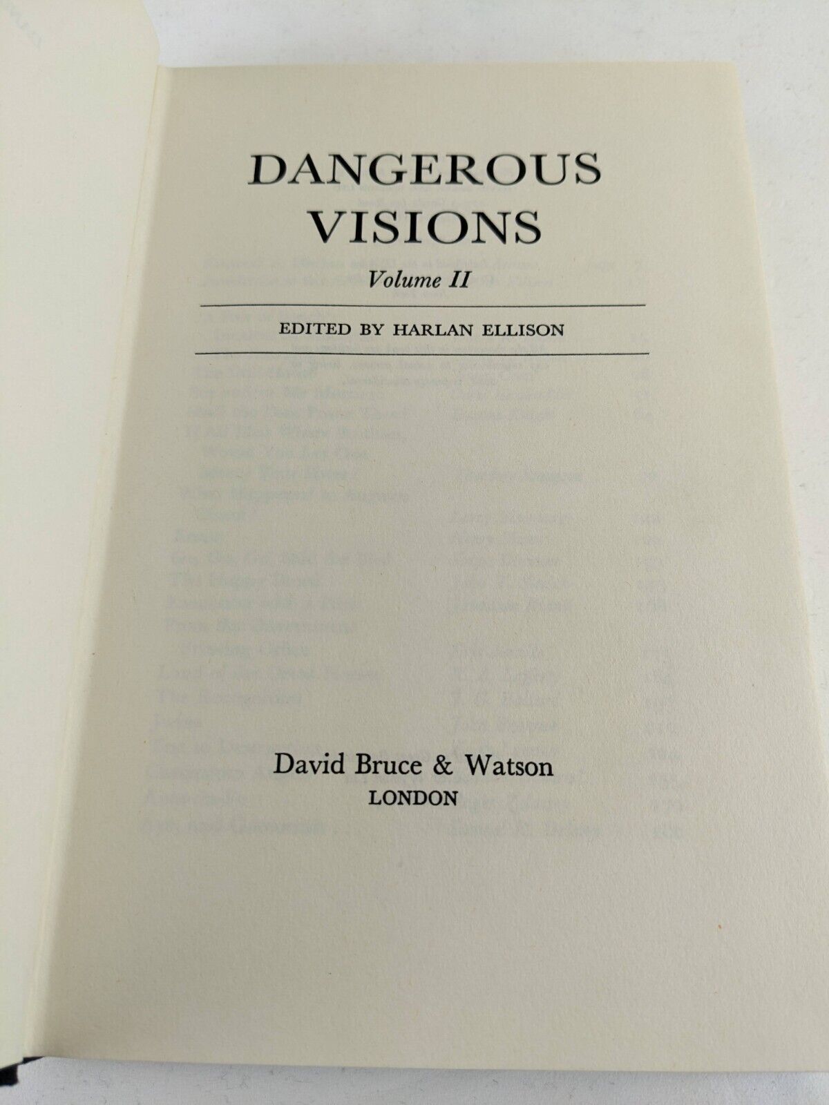 Dangerous Visions 2 edited by Harlan Ellison 1967 Hardcover UK First Edition