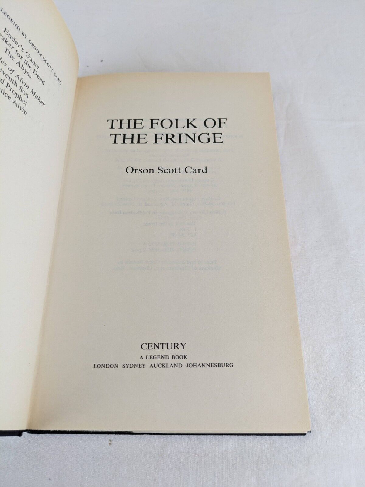 The folk of the fringe by Orson Scott Card 1990 Hardcover