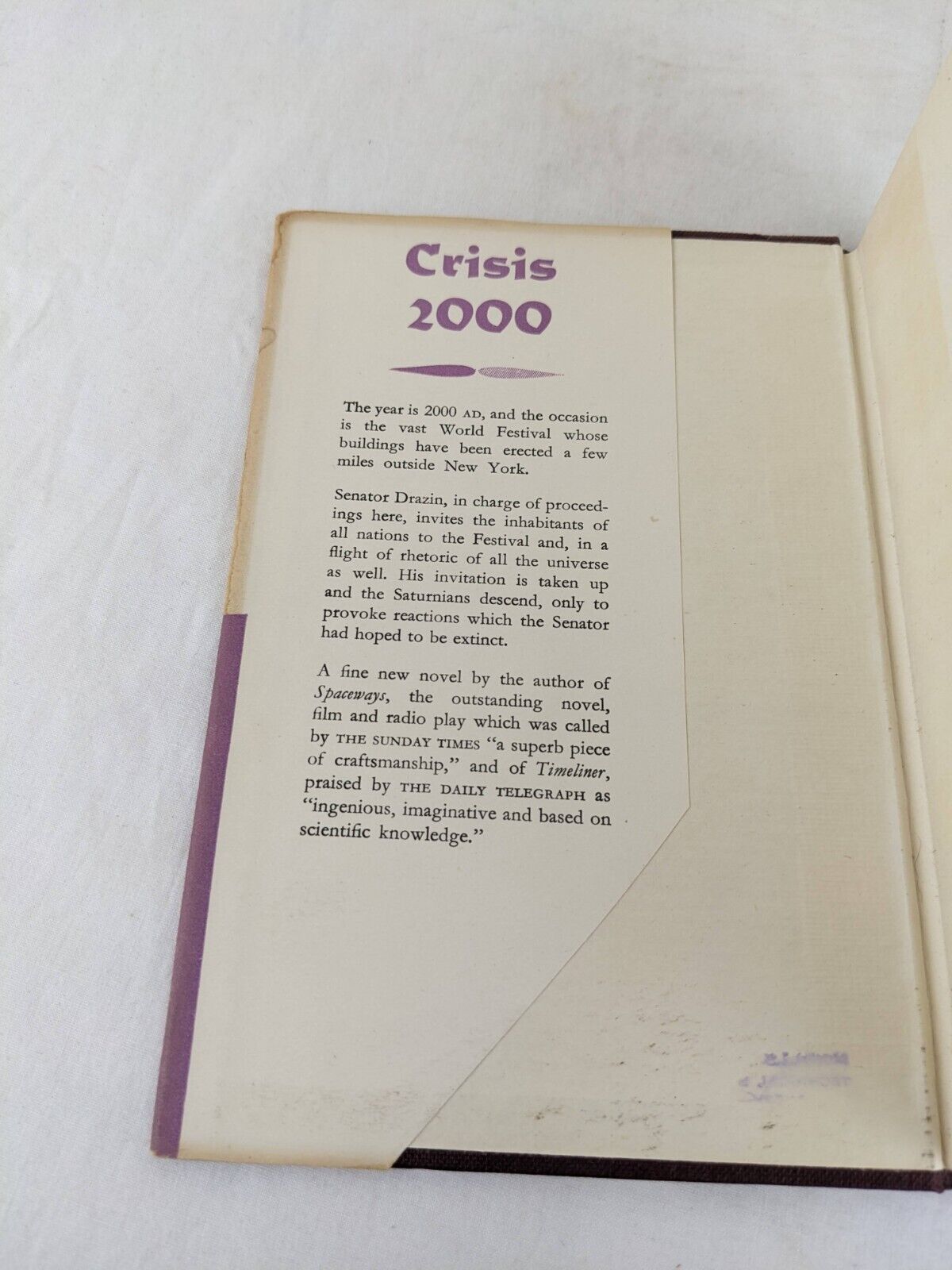 Crisis 2000 by Charles Eric Maine 1956 Hardcover