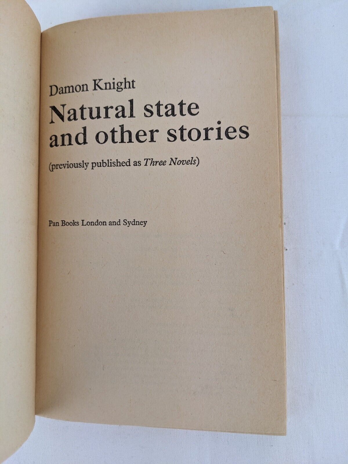 Natural State and Other Stories by Damon Knight 1975