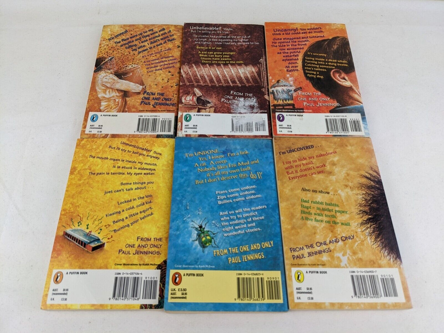 Paul Jennings x 6 -Uncollected Series (Puffin books)