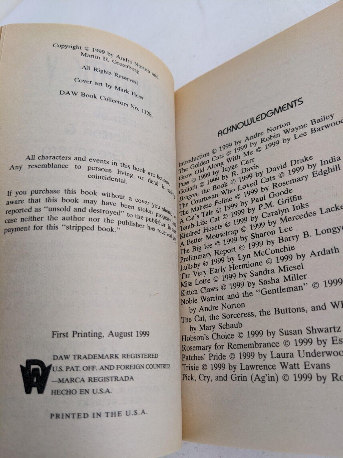 Catfantastic series x 4 by Andre Norton / Martin H. Greenberg 1991 Short Stories