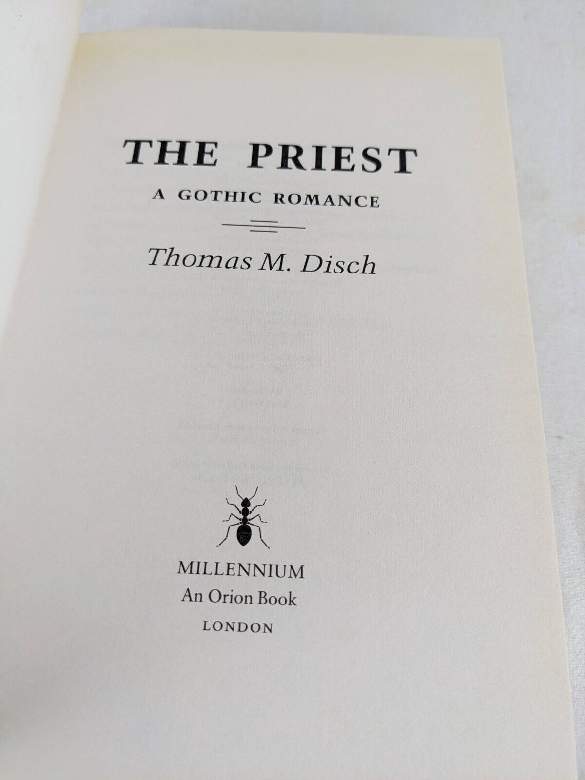 The priest by Thomas M. Disch 1994 Hardcover