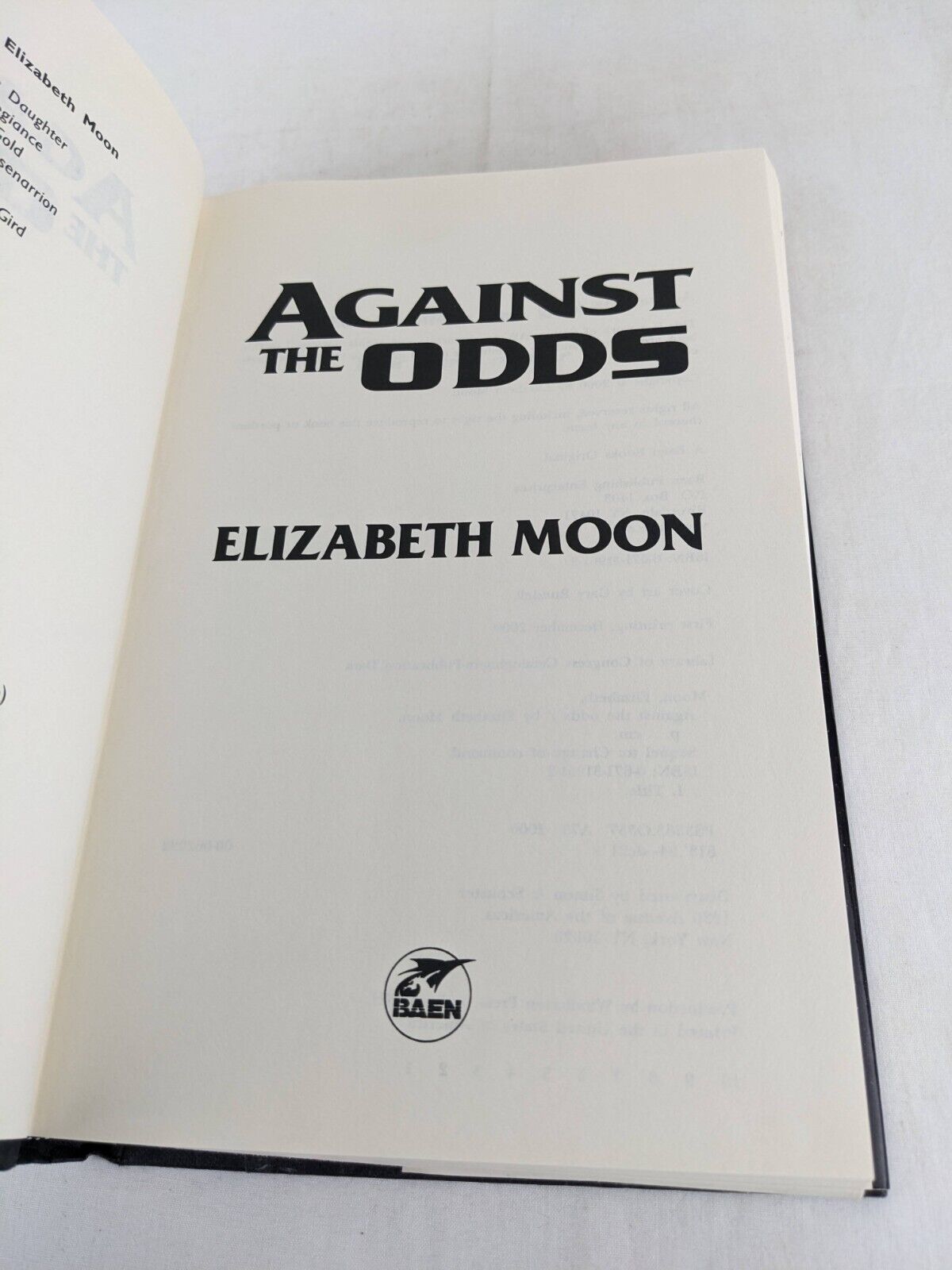 Against the odds by Elizabeth Moon 2000 Hardcover First Edition Baen Serrano