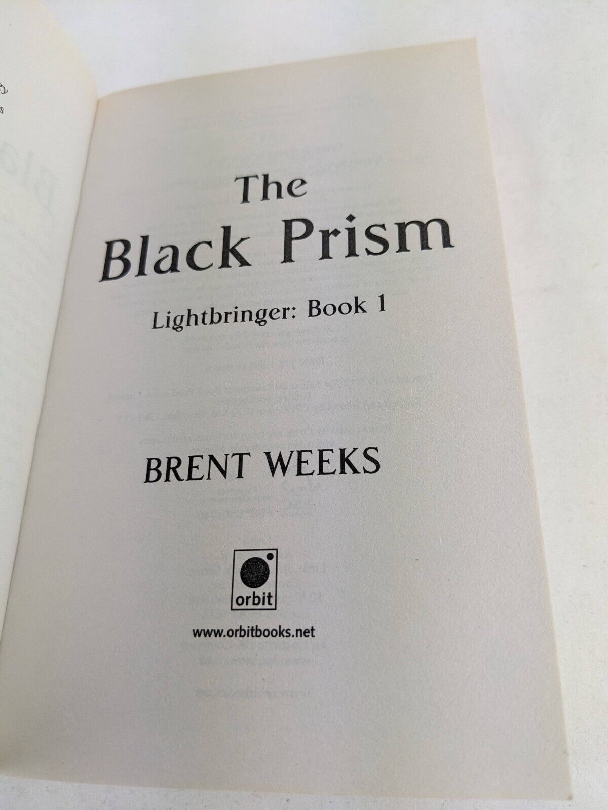 Black Prism by Brent Weeks 2011 Lightbringer