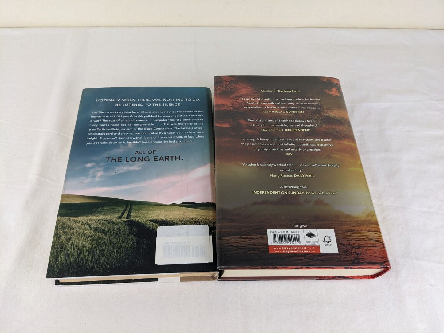 Long Earth & Long War - Terry Pratchett Stephen Baxter 2012 Hardcover First Ed.