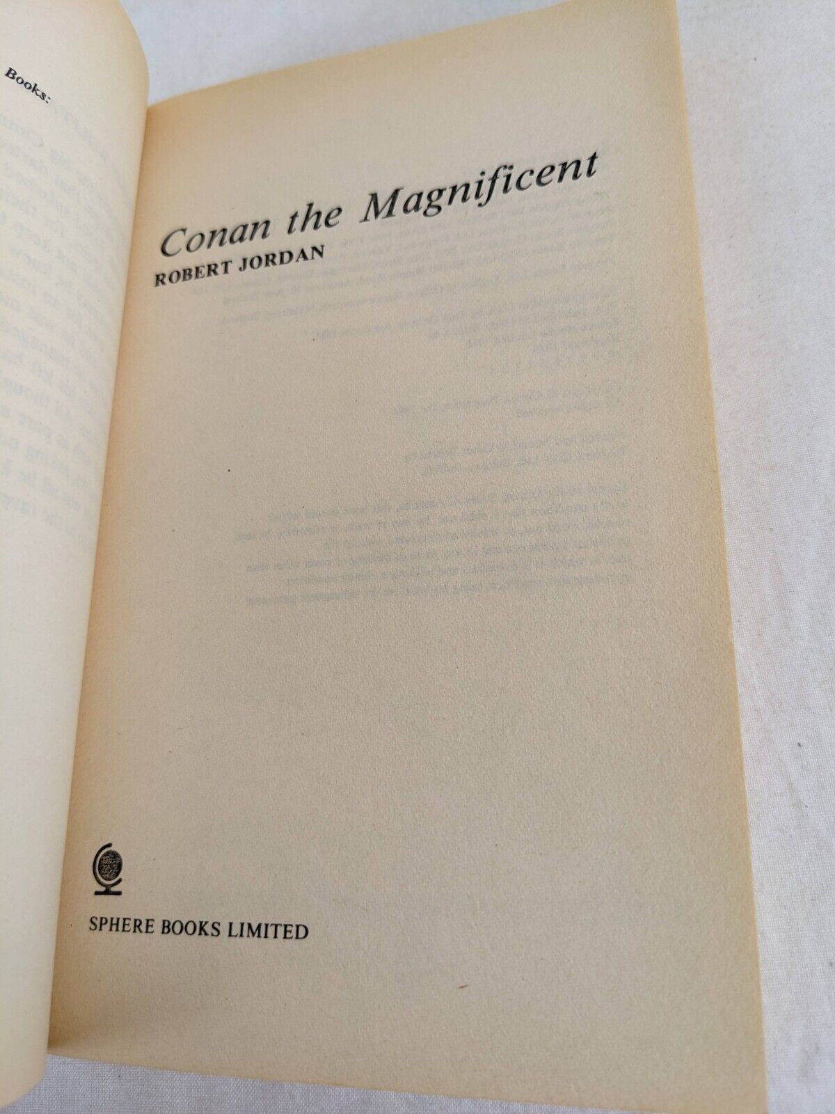 Conan: The Magnificent by Robert Jordan 1989