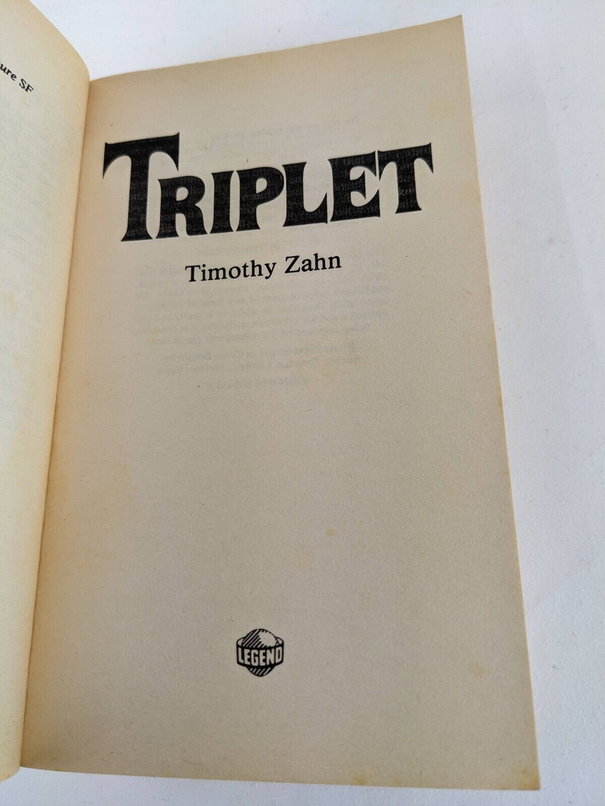 Triplet by Timothy Zahn 1988