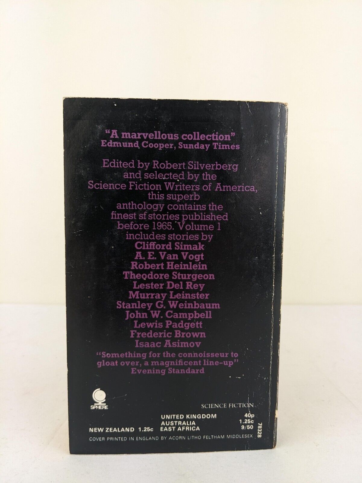 Science fiction hall of fame volume one edited by Robert Silverberg 1972