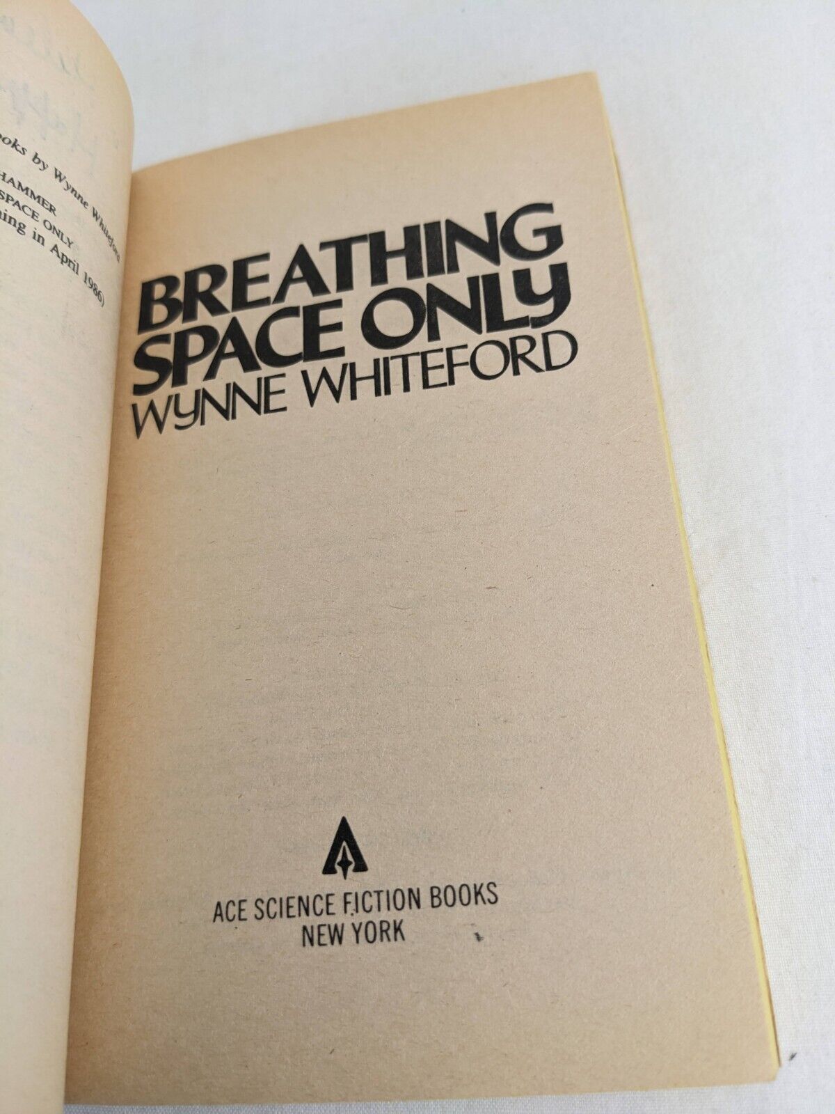 Breathing space only by Wynne Whiteford 1986 Signed by Author