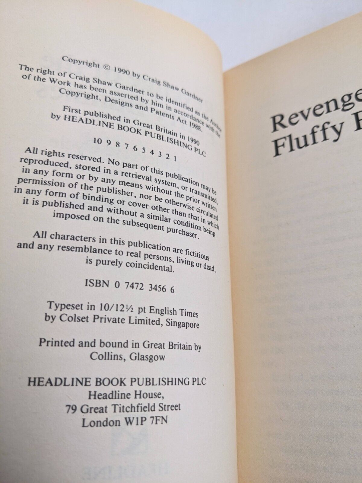 Revenge of the fluffy bunnies by Craig Shaw Gardner 1990 Cineverse Cycle