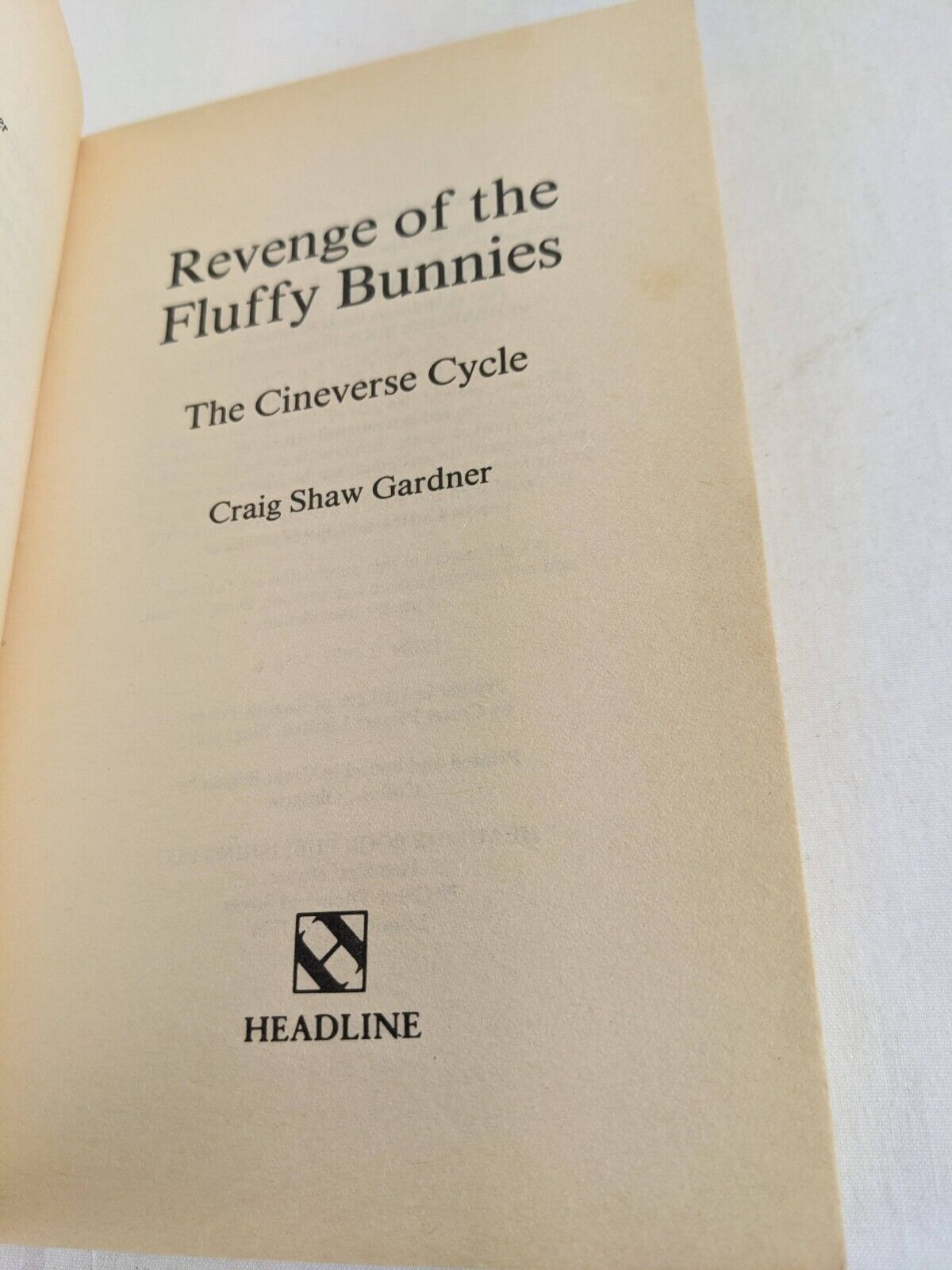 Revenge of the fluffy bunnies by Craig Shaw Gardner 1990 Cineverse Cycle