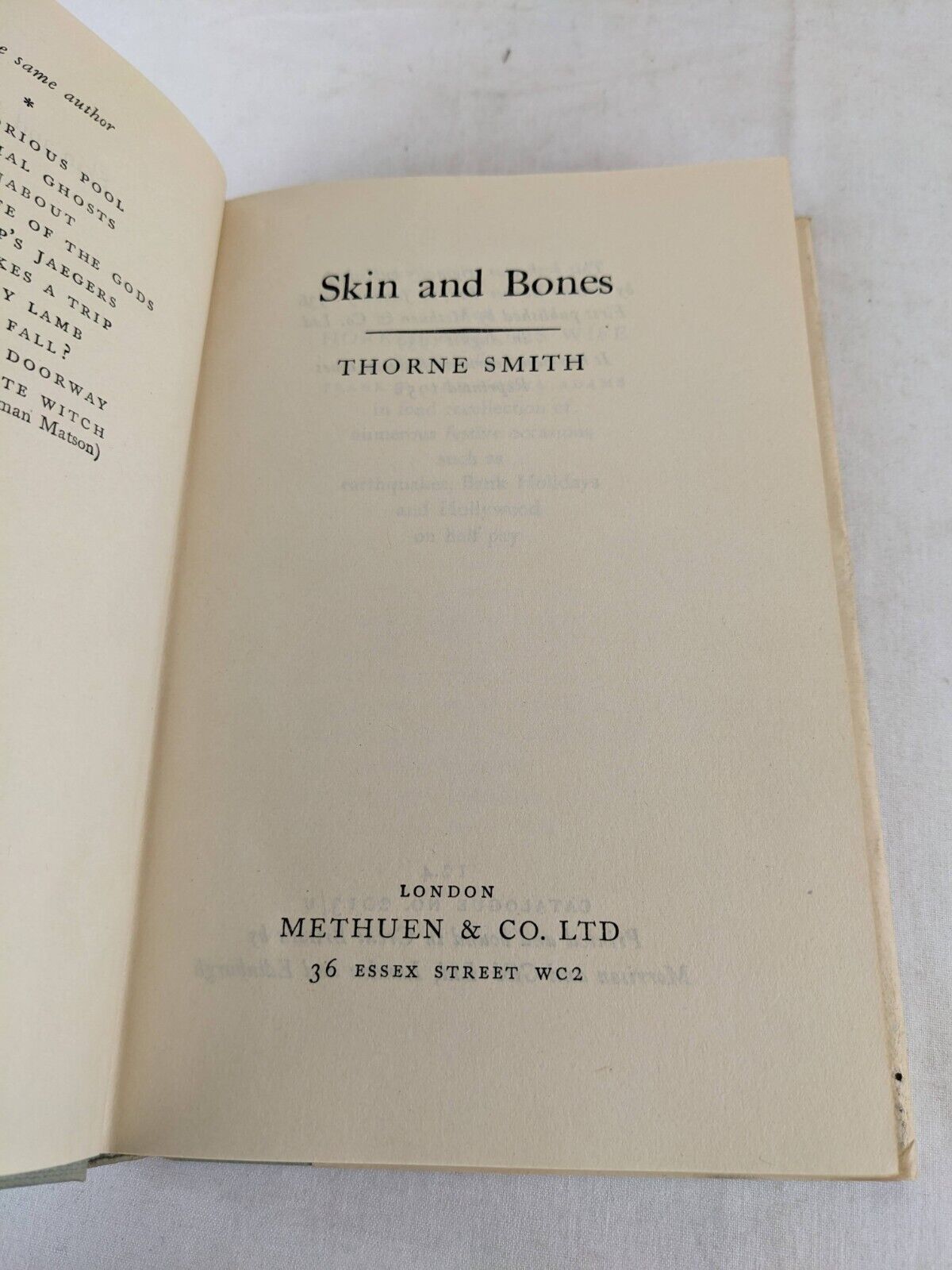 Thorne Smith x 4 Stray Lamb, Glorious Pool, Skin & Bones, Doorway 1957 Hardcover