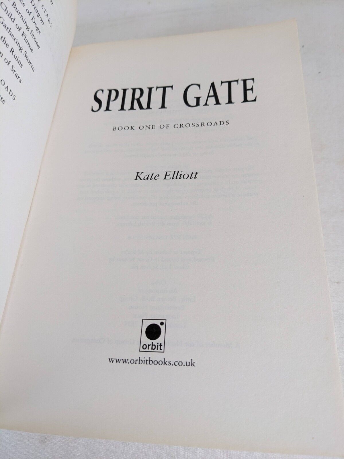 Spirit gate by Kate Elliott 2007 Crossroads