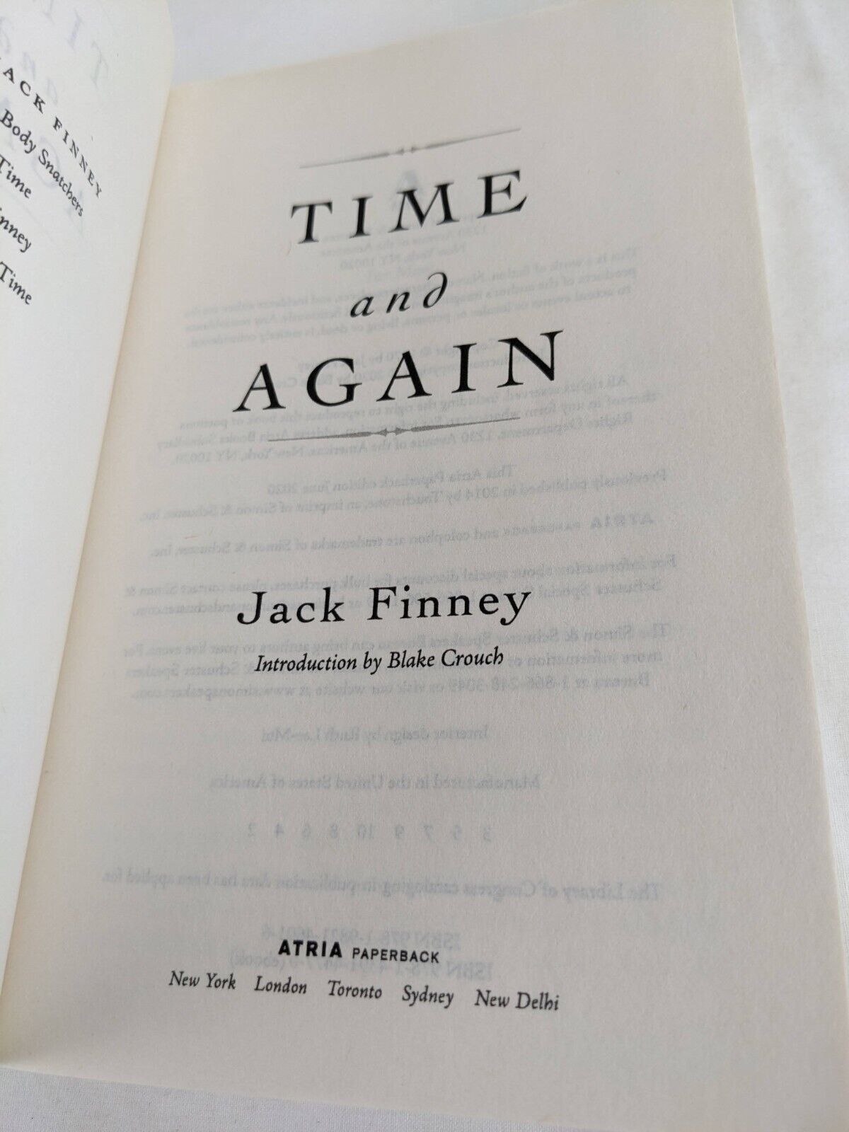 Time and again by Jack Finney 2020 50th anniversary edition