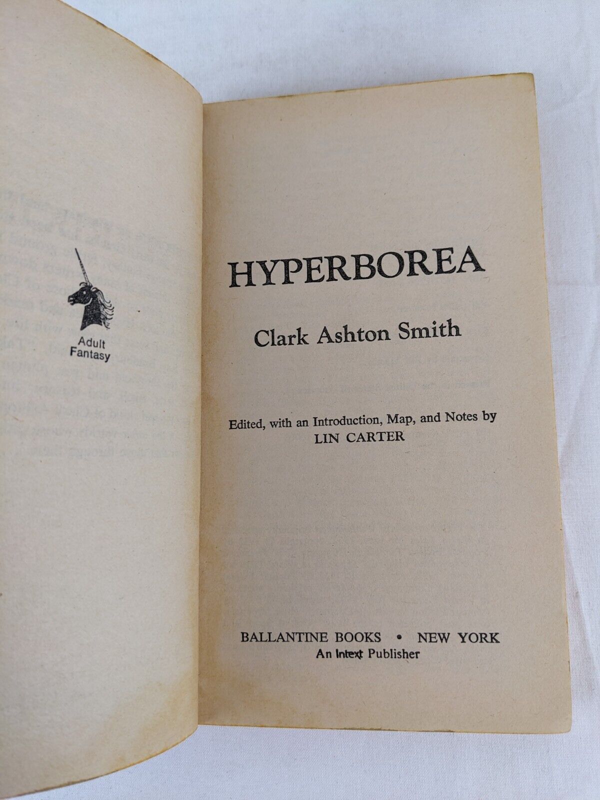 Hyperborea by Clark Ashton Smith - introduction Lin Carter 1971 Ballantine books