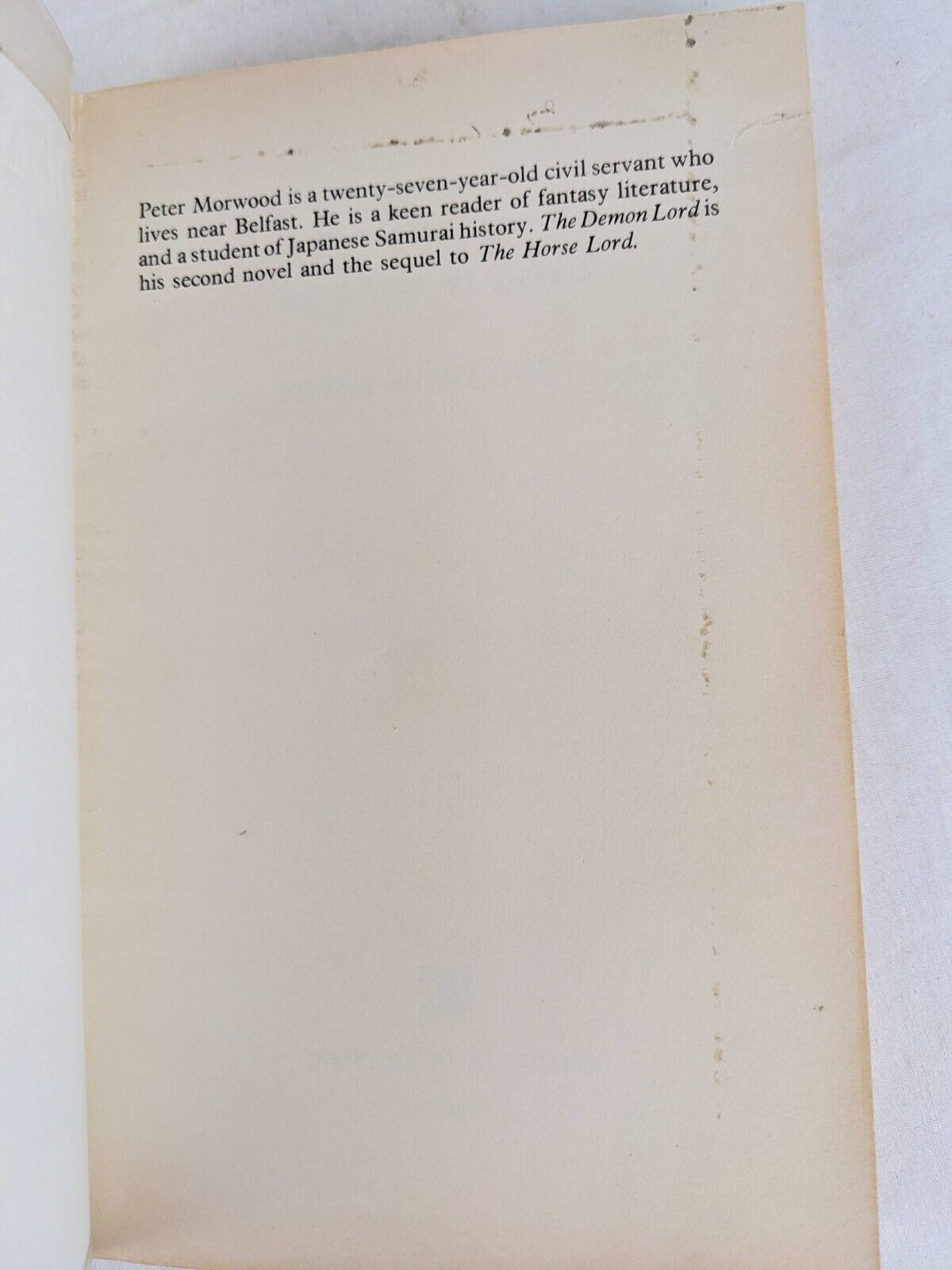 The demon lord by Peter Morwood 1984 Book of years Century
